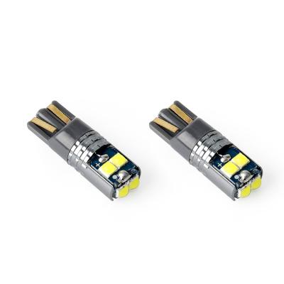 China CANBUS auto bulbs led car T10 3030 10smd 6smd high power W5w white auto led lighting for sale