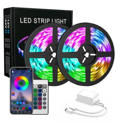 China Wholesale Smart Cheap Cable 12V 5M Outdoor Flexible 2835 Warehouse Wifi Waterproof Led Strip 5050 SMD RGB/Smart Strip Lightsp for sale