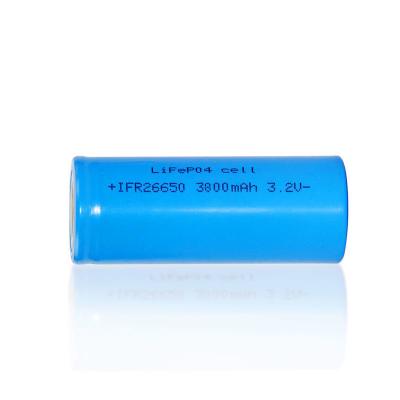 중국 3.2V 3800mAh 3C IFR26550 LiFePO4 전지 135Wh/Kg 건전지 에너지 밀도 판매용