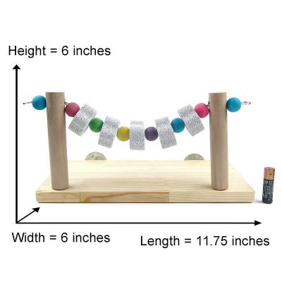 China Viable Pets Bird Parrot Toys Play Set for Cage, Colorful Calcite Chewing Standing Perch Calcium Stone for Small Parrots, Macaws, for sale