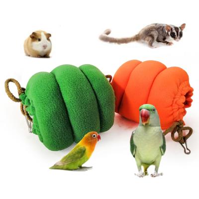 China Breathable Pet Supplies Warm Small Pet Parrot Super Soft Warm Bird Hamster Round Fleece Plush Nest Hammock for sale