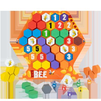 China Educational Toy Wooden Toys Honeycomb Set Educational Geometric Toys Building Block Wooden Toys Board Games for sale