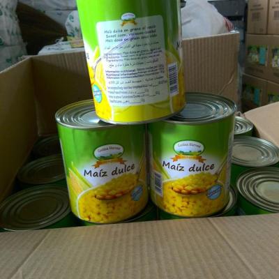 China Canned High Quality Canned Vegetables Canned Corn 130g, 150g, 184g, 340g, 400g, 800g, 2125g, 2500g, 3000g for sale