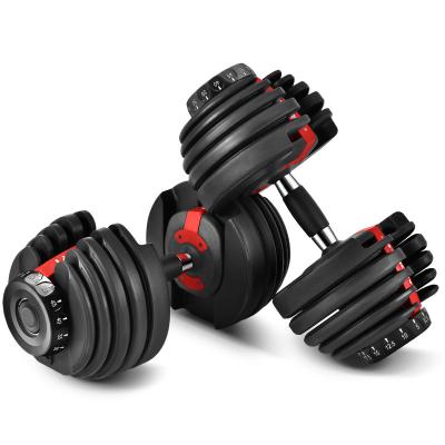 China Hot Sale 24kg Home Use Adjustable Dumbbell Set For Fitness Training Custom Adjustable Dumbbell for sale