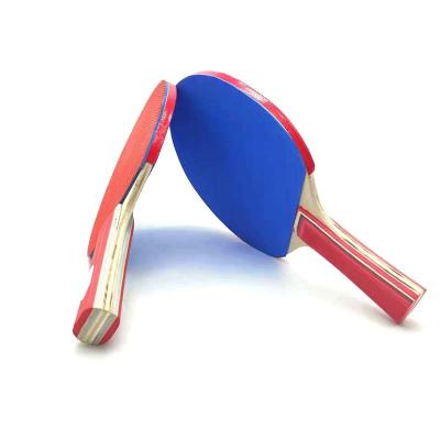 China Poplar Wooden Ping Pong Paddle Ping Pong Set Pack of 2 Soft Premium Rackets and 3 Table Tennis Balls Sponge Rubber Ping Pong Paddle for sale