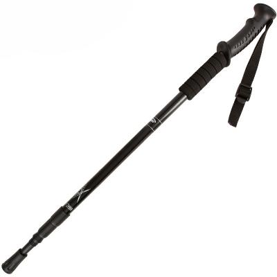 China Outdoor Camping Hiking Traveling Aluminum Alpenstock 3 Section Telescoping Canes Nordic Trekking Pole Cane Hiking Stick for sale