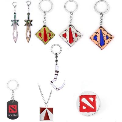 China HOT Sales Metal+plastic Dota2 Weapons Sword Talisman Props Ornaments Car Styling Decor Keychain For Gamer Game Gift for sale