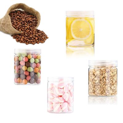 China Clear Wholesale Pet Food Storage Container100ml 150ml 200ml 250ml 300ml Plastic Storage Jar For Nuts for sale