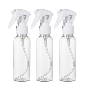 China Personal Care Travel Size Spray Bottle 3oz 100ml Plastic Fine Mist Spray Bottle Set Refillable Liquid Containers Clear Trigger Spray for sale