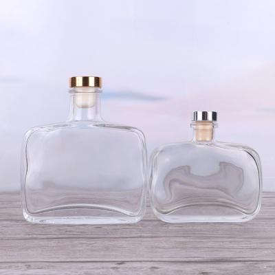 China Cosmetic Label Cylinder Home 100ml Dwarf Square Reed Diffuser Perfume Glass Bottle Square Trade for sale