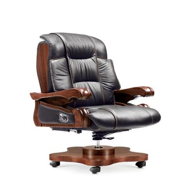 China Executive office boss luxury leather chair (height) large American standard adjustable office chair for sale