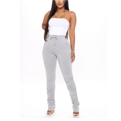 China Wholesale Women French Terry Thick Cotton Stacked Sweatpants Anti-wrinkle Sweatpants Stacked Pants for sale