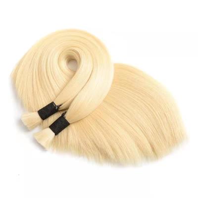 China 60 Color Silky Straight Hot Sales Blonde Remy Bulk Hair Wave Hair For Braiding Malaysian Double Drawn Hair for sale