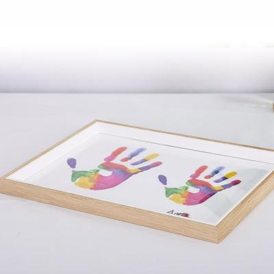 China Durable Eco-friendly Hot Sale Hand Ink Painted Wooden Picture Frame Baby Photo Frame for sale