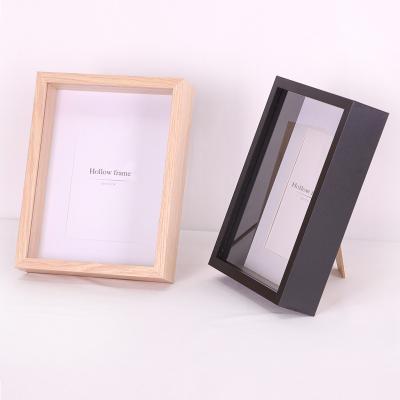 China Durable Large Size MDF Tabletop Vintage Display Shade Wood Box Frame With Glass for sale