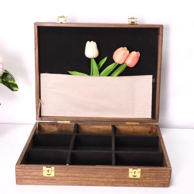 China Custom Size Home Decorative Rectangle Decor Wooden Jewelry Storage Box For Bracelet Necklace for sale