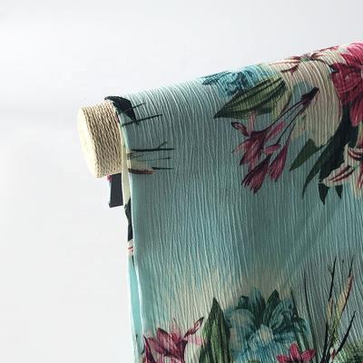 China Kahn Viscous Crepe 100 Rayon Fabric Wholesale Lot Voucher Flowers Organic Custom Fabric Printing for sale