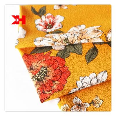 China Polyester 100% organic fabric wholesale polyester print chiffon bubble fabric upholstery material for shirt fabric for sale