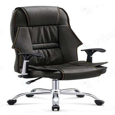 China (Size) Modern Dining Chair International Standard High Quality Adjustable Leather Strapped Office Leather Chair for sale