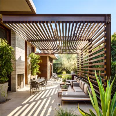 China Easily Assembled Hot Selling Retractable Pergola Pergola Awning Motorized Aluminum Pergola for sale