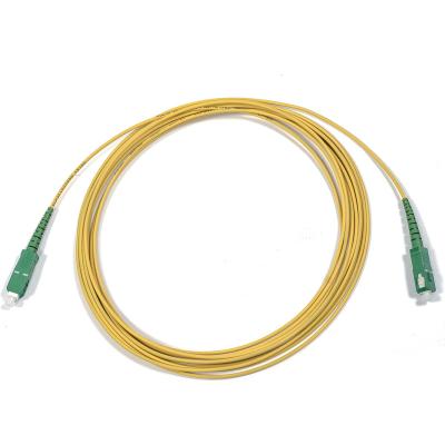 China Abalone SC UPC APC Single Mode G657A2 1Core 2Core FTTH Drop Fiber Optic Indoor Outdoor Patch Cord for sale