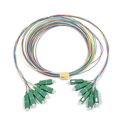 China Indoor Abalone CATV FTTA 12 Core Single Mode Fiber Optic Patchcord Cable Braid Patch Cord With Best Price for sale