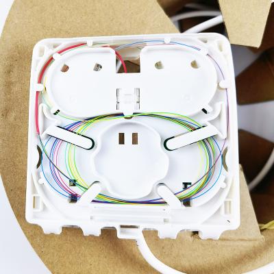 China Alablone Indoor Factory Directly Supply 4 Cores FTTH Fiber Face Box Fiber Optic Faceplate Panel Terminal Faceplate Fiber Optic Outlet for sale