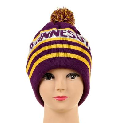 China 2021 COMMON Winter Hats 100% Acrylic Jacquard Knitted Beanie for sale