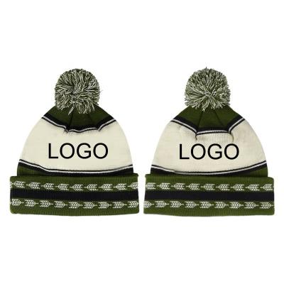 China 2021 JOINT New Arrival Classic Pompom Knitted Ribbed Beanie Hat for Mens and Ladies for sale