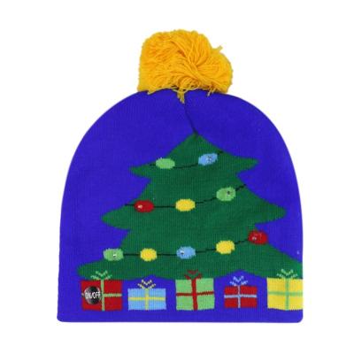 China COMMON 100% Winter Hats Unisex Acrylic Jacquard Beanie Hat Knitted for sale