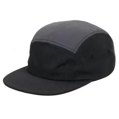 China breathable & Waterproof Perforated 5 Panel Hat Navy Blue Hat Sports Cap for sale