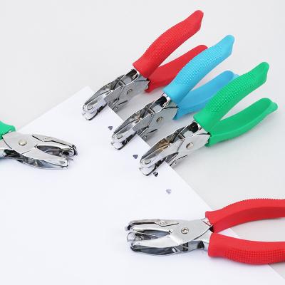 China Simple Manual Round Pentagram Binder Hole Punch 3mm Heart Saving Love Hole Puncher Pliers Labor Saving Punch Job for sale