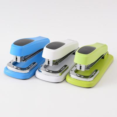 China Convenient Manufacturers Directly Supply 414 Rotary Stapler Metal Multifunctional 3 Color Metal Effortless Stapler for sale