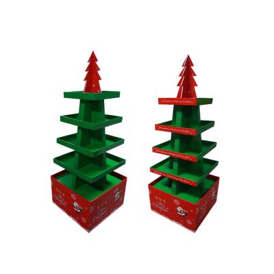 China Mordern Customized Cardboard Display Rack OEM ODM Floor Display Stand Christmas Display Rack for sale