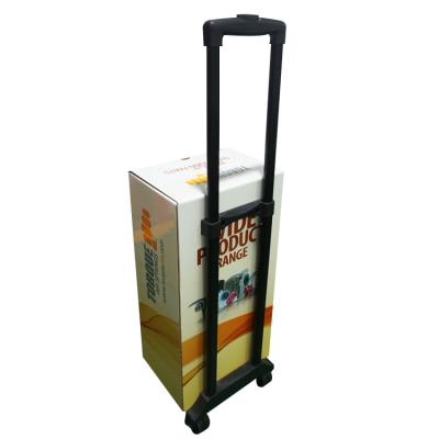 China Retail Store Trolley Paper Paper Bag Corrugated Fair Customized Commercial Promotion Trolley Box for sale