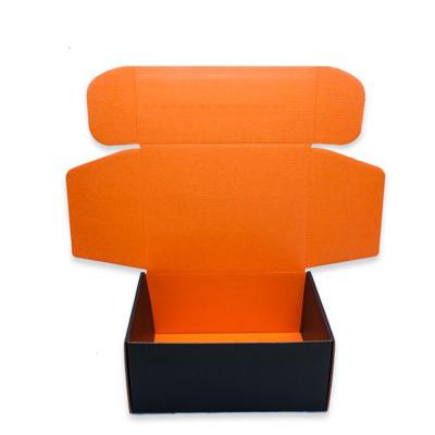 China Recycled Materials Printing Colorful Cardboard Shipping Box Custom Corrugated Black Box for sale