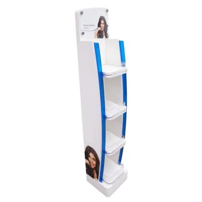 China Hot Selling Acrylic Advertising Or Promotion Store Display Supermarket Shelves Plastic Floor Display for sale