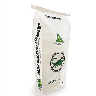 China Recyclable Polypropylene Woven Packaging Wheat Flour Bags Rice Bag 50kg Fertilizer Poultry Feed Poultry Feed Bag for sale