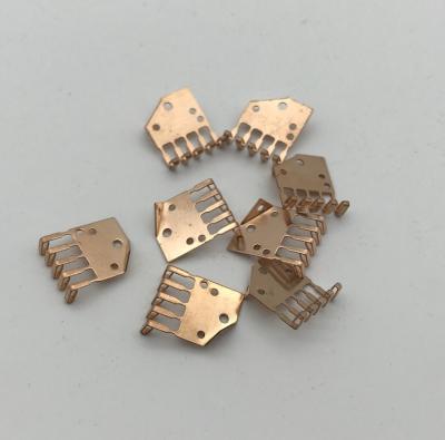 China Metal Clip Customized Smart Socket Copper Hardware Accessories Stamping Shrapnel Power Supply Copper Insert Stamping Parts for sale