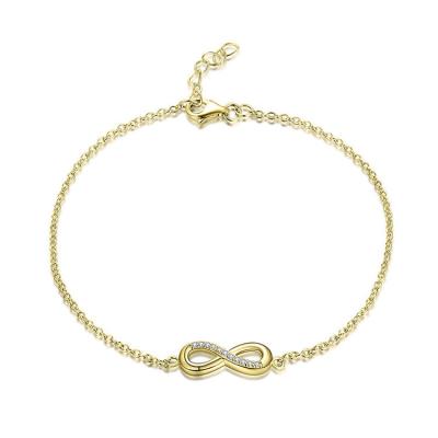 China Wholesale Cute 925 Sterling Silver Bracelets Infinity Symbol Bracelet For Women for sale