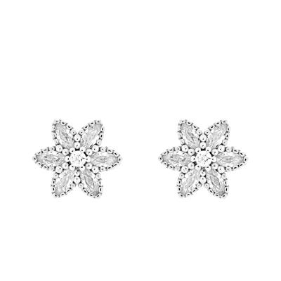 China Wholesale Cute Stud Women 925 Silver 18k Gold Vermiel Earrings for sale