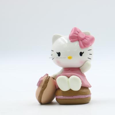 China Lovely OEM Eco-friendly Material Hello Kitty Plastic Figure Toy For Decoration for sale