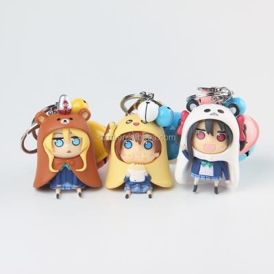 China Custom Collection Anime Cartoon Q Version Cute Figure Plastic Keychains for sale