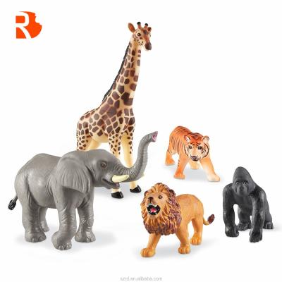 China Toy Supply Collection Children's Wild Bear Toy Custom Plastic Simulation Wild Animal Animal Toy Sets Cartoon for sale