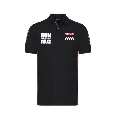 China Zomer lichtgewicht plus size korte mouw race polo shirts voor mannen op maat Te koop