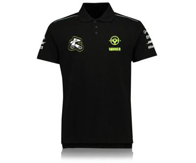 China Breathable Racing Summer Polo Shirts with Custom Logo and Soft Elastane Material for sale