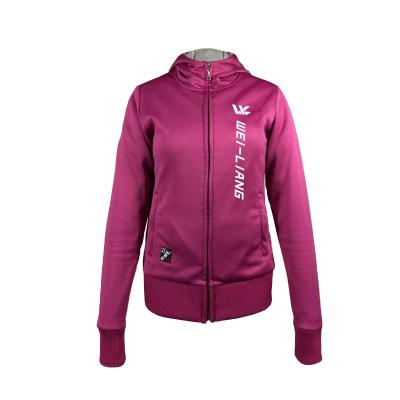 China Moda Ladies Traje de Manga Longa Zip Hoodie para fitness e corrida à venda