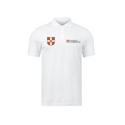 China OEM diseña el logotipo de la universidad camiseta de polo con logotipo impreso y tela transpirable en venta