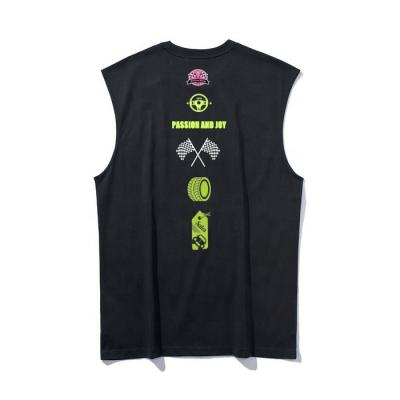 China Custom Own Design Hooded Polyester/Cotton Fabric Sleeveless Vest voor hardlopen en joggen Te koop