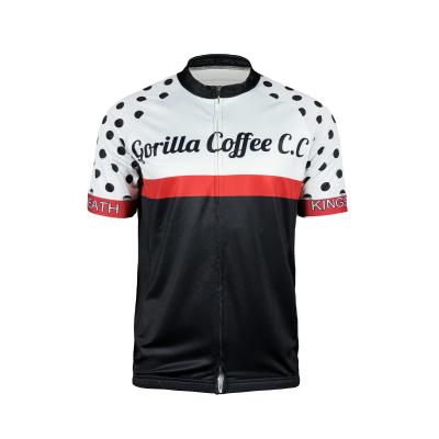 China Breathable Men's Short Sleeve Teamwear Club Cycling Jersey with Custom Logo Printing for sale